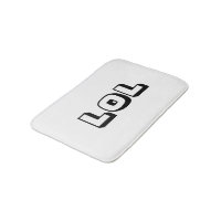 LOL Black & White Bath Mat Badezimmer Dekoration