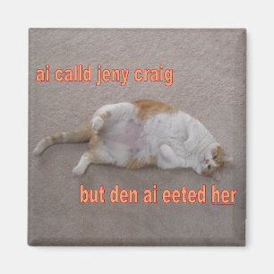 LOL CAT: ai callja jeny craig-but den ai eeted her Magnet