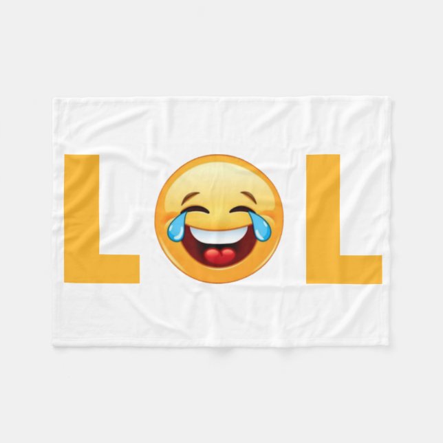 LOL EMOJI FLEECEDECKE (Vorderseite (Horizontal))