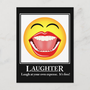 LOL-Face-Laughter-Motivierend Postkarte