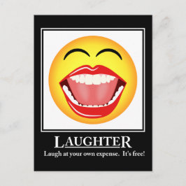 LOL-Face-Laughter-Motivierend Postkarte