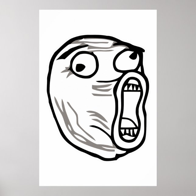 lol face meme Spaß rofl omg omfg Poster (Vorne)