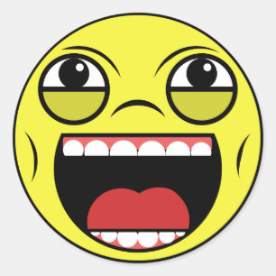 LOL Face Runder Aufkleber