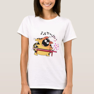 LOL Katzen Fett Musical Cat T-Shirt