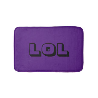 LOL königliches Lila und schwarze süße und lustige Badematte