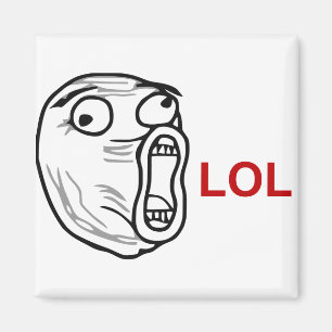 LOL Lachen-heraus lautes Raserei-Gesicht Meme Magnet