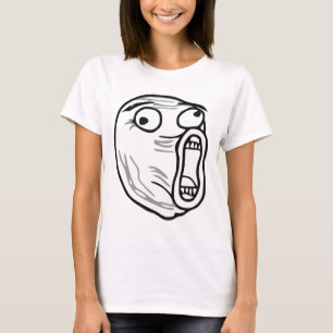 LOL Lachen-heraus lautes Raserei-Gesicht Meme T-Shirt