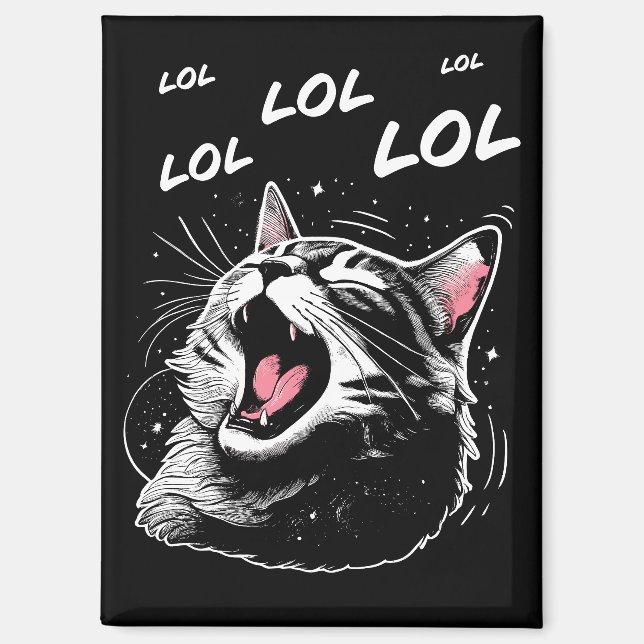 LOL Lachende Katze Magnet (Vorderseite)