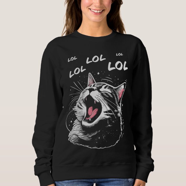 LOL Lachende Katze Sweatshirt (Vorderseite)