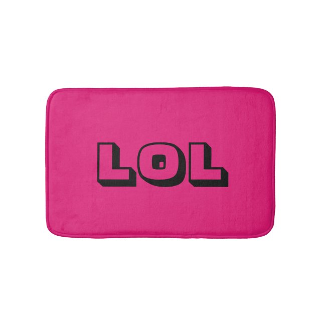 "LOL" Laugh Out Laud Niedlich & Funny Bath Mat Badematte (Vorderseite)
