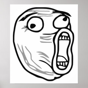 LOL Laugh Out Loud Rage Face Meme Poster