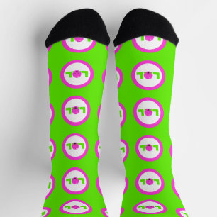 LOL Laughout Loud Lila Bright Green Socken