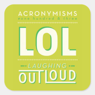 LOL QUADRATISCHER AUFKLEBER