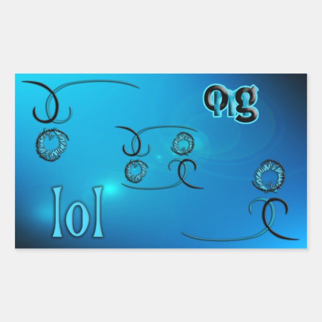 LOL! RECHTECKIGER AUFKLEBER (Vorderseite)