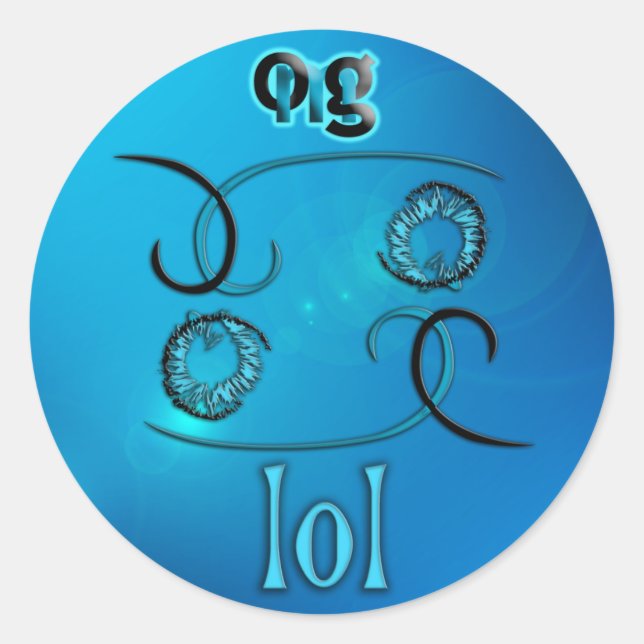 LOL! RUNDER AUFKLEBER (Vorderseite)