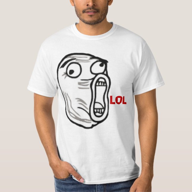 LOL Typ-Raserei-Comic-Internet Meme stellen T - T-Shirt (Vorderseite)