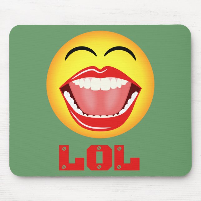 LOL Yellow Face Fun Mousepad Mousemat (Vorne)