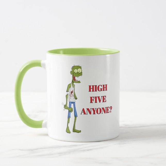 LOL! ☕ Zombie Mug – High Five Anyone? Tasse (Links)