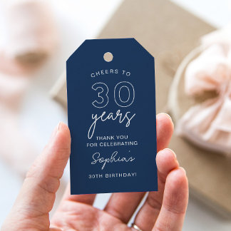 LOLA 30. Geburtstag Navy Blue Gevor Geschenkanhänger
