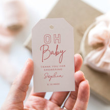 LOLA Baby Shower Favor Tag, Oh Baby