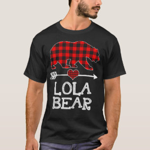 Lola Bear Christmas Pajama Red Kariert Buffalo Fam T-Shirt
