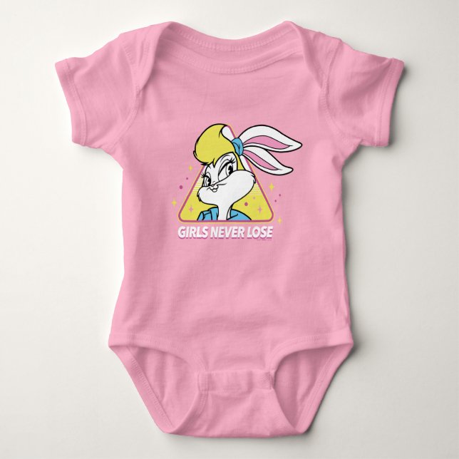 Lola Bunny Girls Never Lose Baby Strampler (Vorderseite)