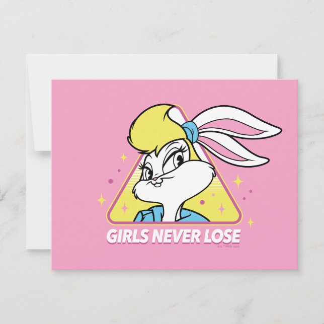 Lola Bunny Girls Never Lose Mitteilungskarte (Vorderseite)