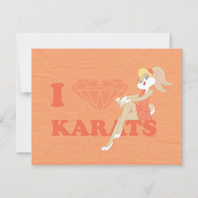 Lola Bunny I Heart Karats Mitteilungskarte (Vorderseite)