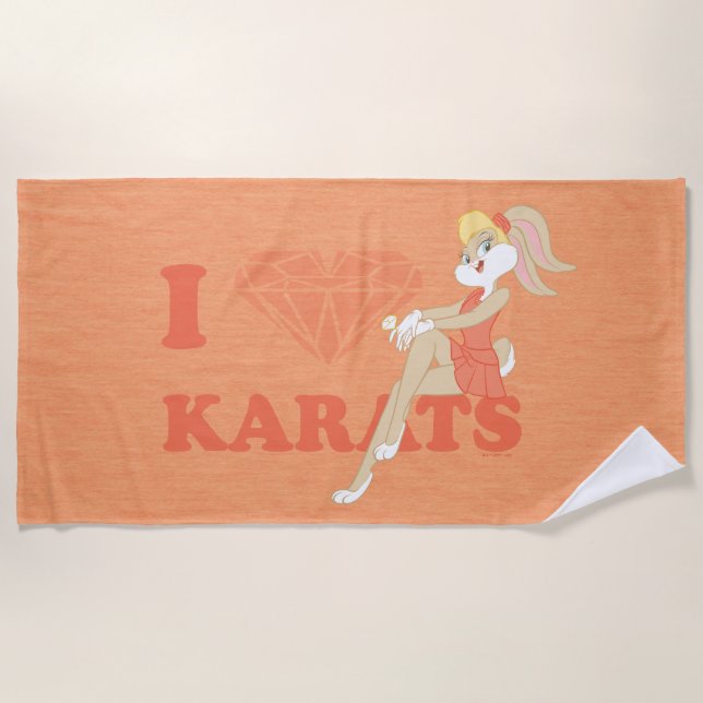 Lola Bunny I Heart Karats Strandtuch (Vorderseite)