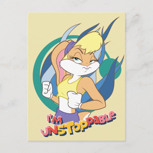 Lola Bunny "Ich bin nicht zu stoppen" Postkarte (Vorderseite)