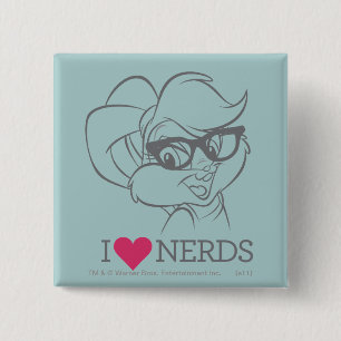 Lola Bunny - Ich höre Nerds Button
