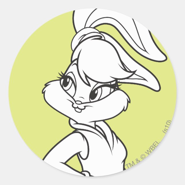 Lola Bunny Lässig Runder Aufkleber (Vorderseite)