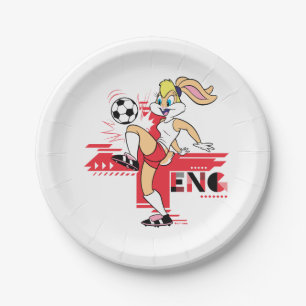 Lola Bunny Team England Fußball Grafik Pappteller