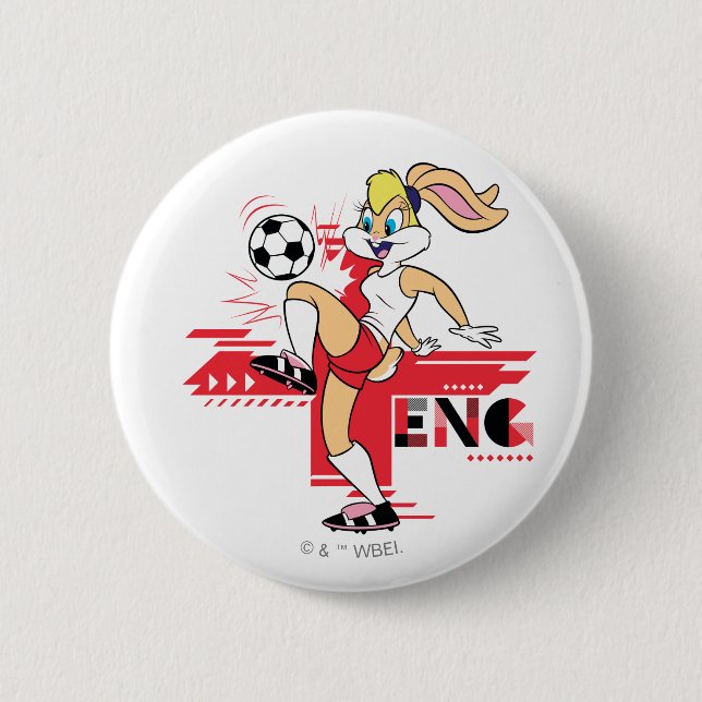 Lola Bunny Team England Soccer Graphic Button (Vorderseite)