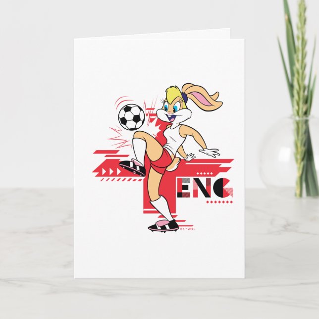 Lola Bunny Team England Soccer Graphic Karte (Vorderseite)