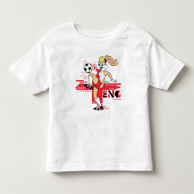 Lola Bunny Team England Soccer Graphic Kleinkind T-shirt (Vorderseite)