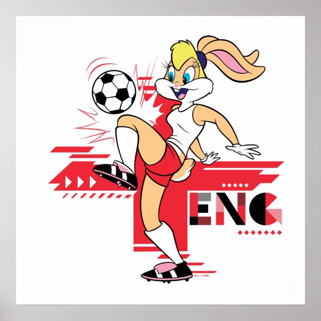 Lola Bunny Team England Soccer Graphic Poster (Vorne)