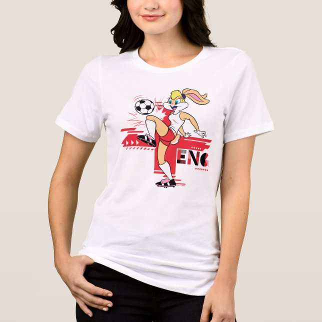 Lola Bunny Team England Soccer Graphic Tri-Blend Shirt (Vorderseite)