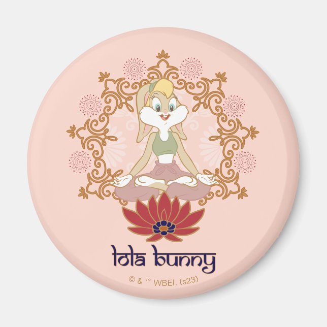 Lola Bunny Yoga Lotus Pose Magnet (Vorne)
