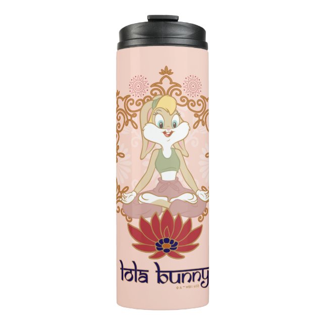 Lola Bunny Yoga Lotus Pose Thermosbecher (Vorderseite)