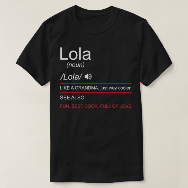Lola Filipina Grandma Philippines Pride T-Shirt (Design vorne)