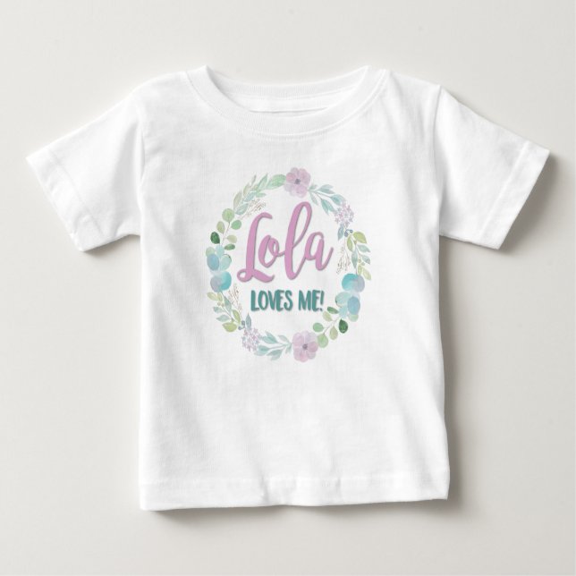 Lola Lieben ich! Baby T-shirt (Vorderseite)