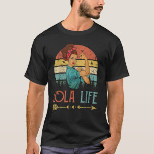 Lola Life Women Rosie Vintage Retro Dekor Oma T-Shirt