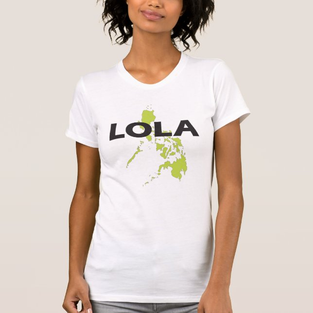 Lola mit Philippinen-Karte T-Shirt (Vorderseite)