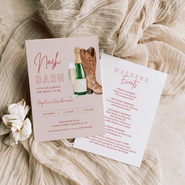 LOLA Nash Bash Junggeselinnen-Abschied Einladung (Von Creator hochgeladen)