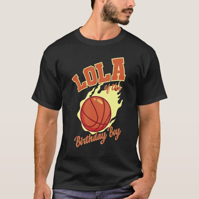 Lola of the Birthday Boy Basketball Family Bday Pa T-Shirt (Vorderseite)