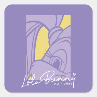 Lola Portrait Autograph Quadratischer Aufkleber