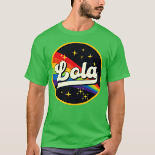 Lola Rainbow in Space Vintag Style T-Shirt