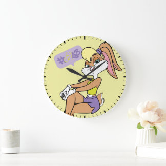 Lola Sitting Große Wanduhr