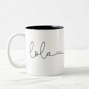 Lola stellte   Großmutter-Geschenk her Zweifarbige Tasse